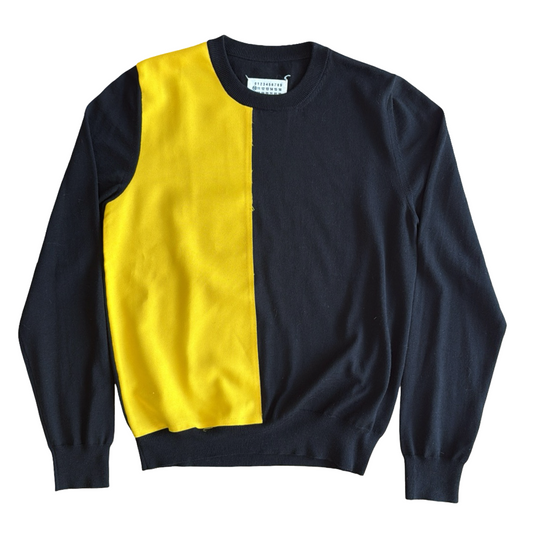 Margiela split color Knit Sweater SZ M