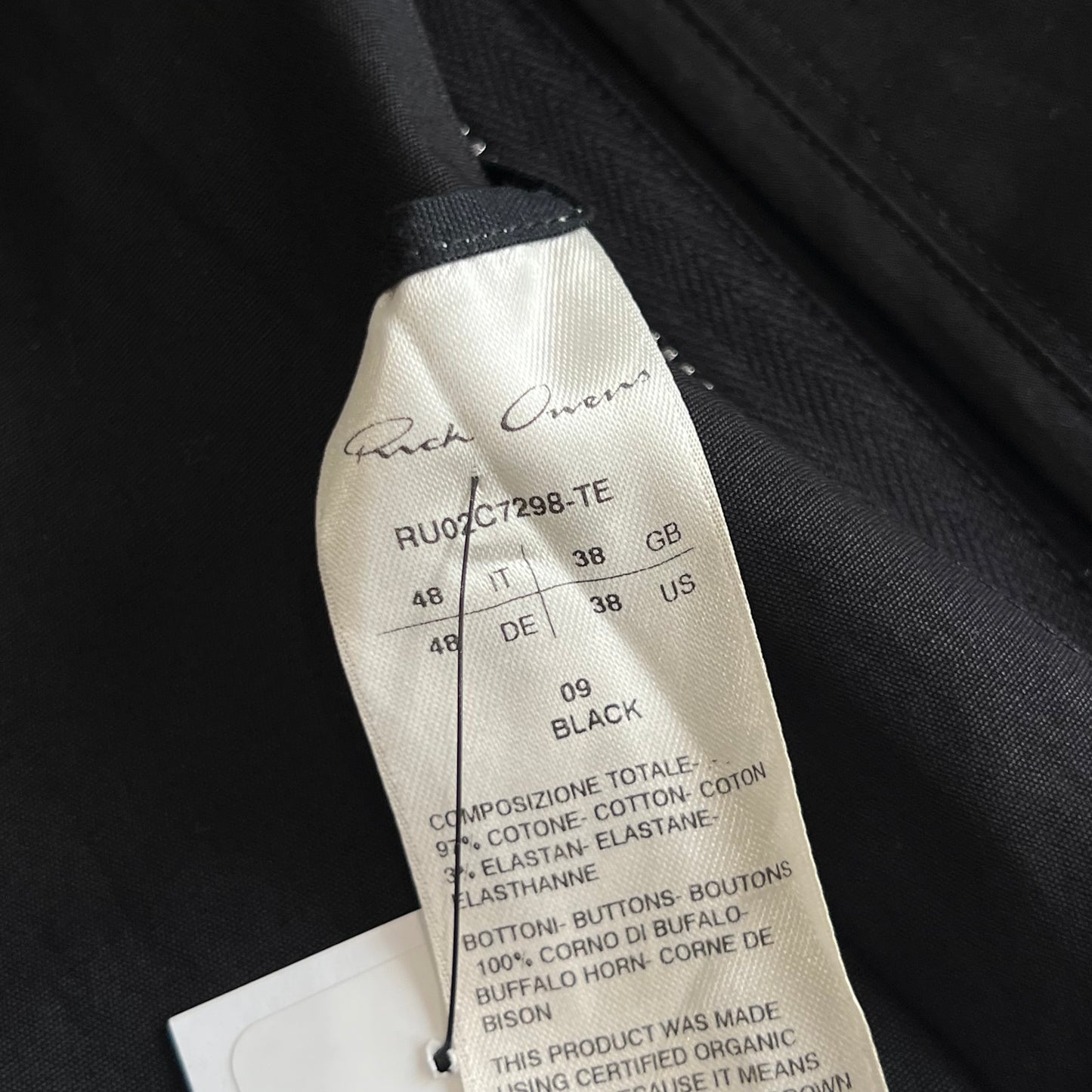 Rick Owens ‘Magnum Tommy’ Shirt SZ 48