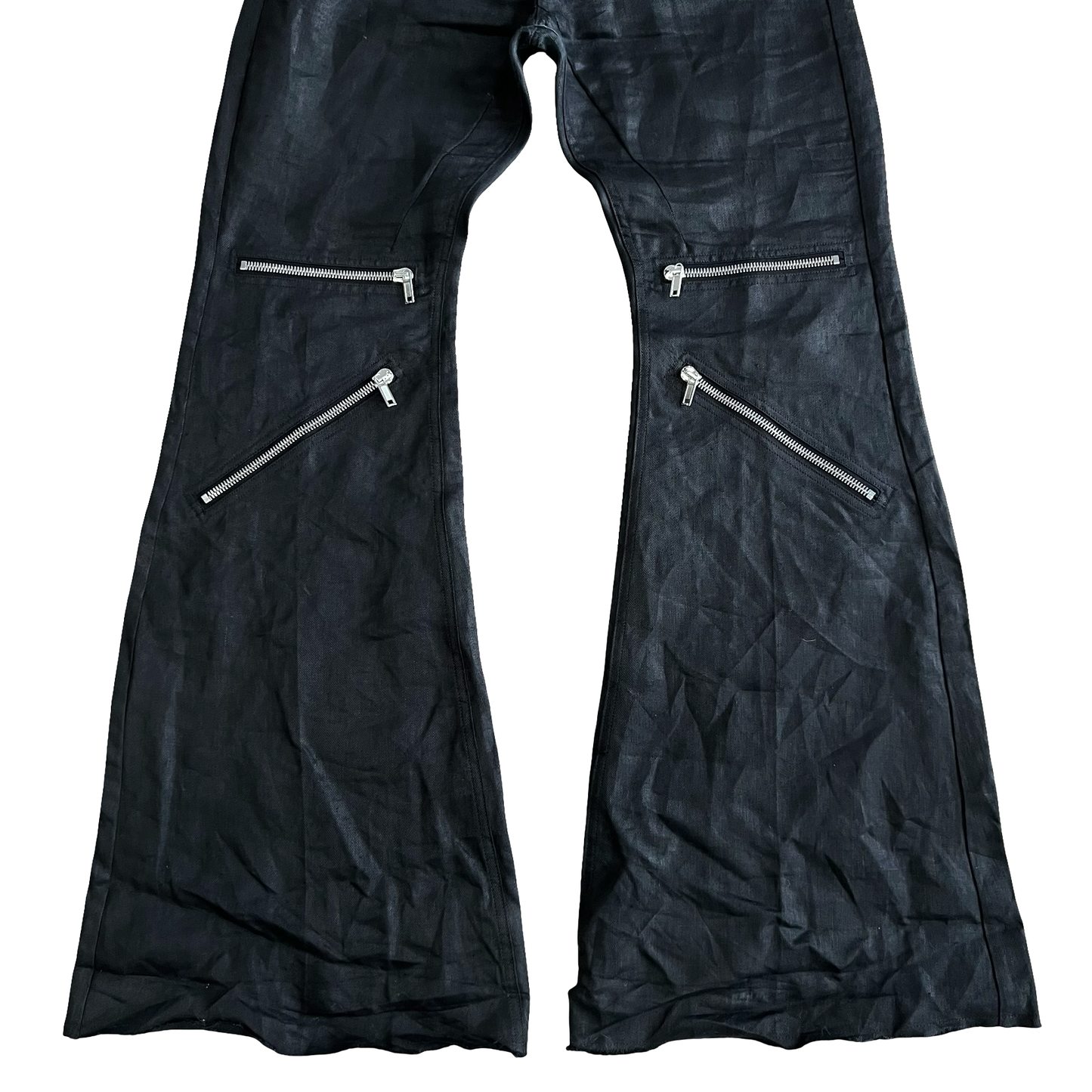 Rick Owens Bolan Flared Linen-Twill Cargo Trouser SZ 30