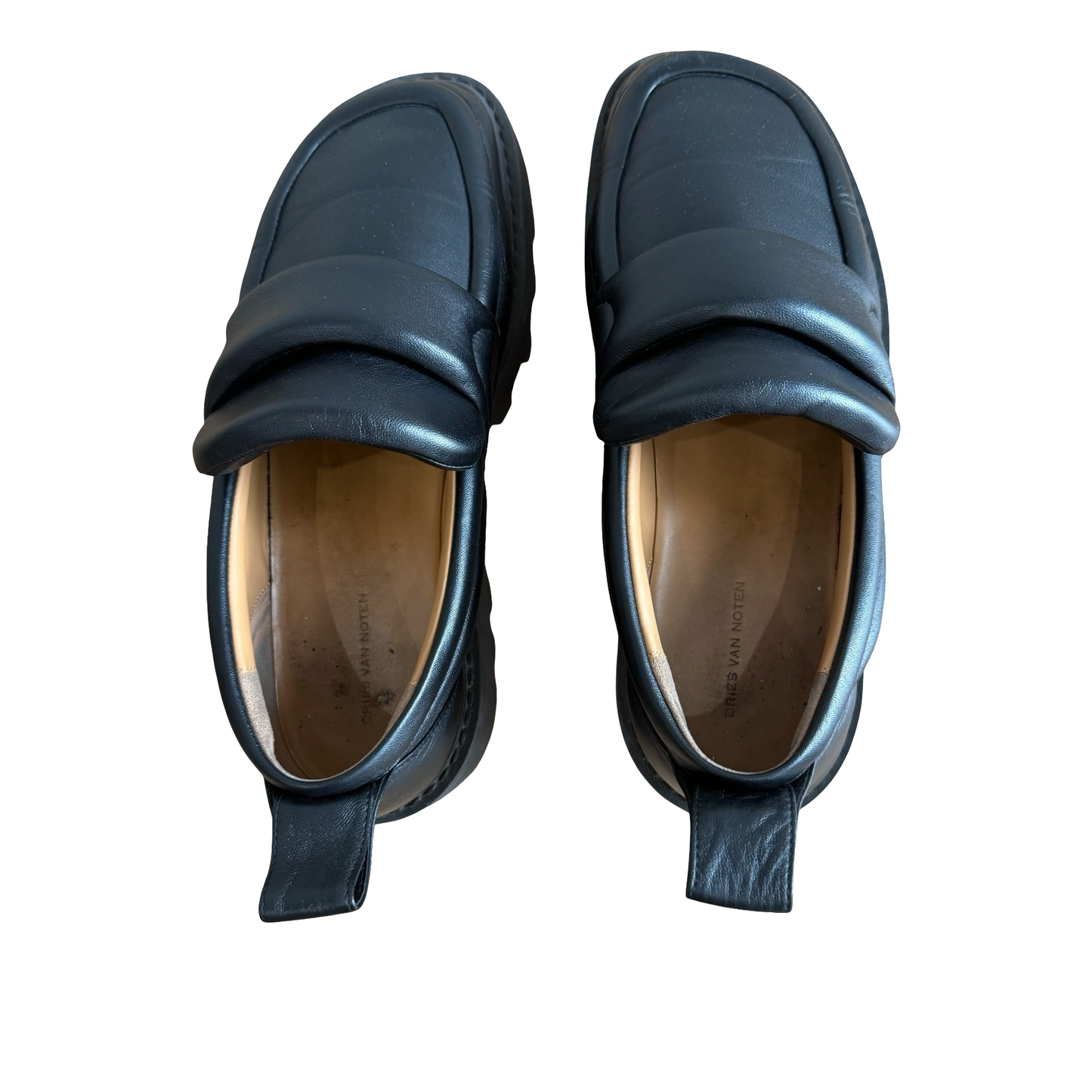 Dries Van Noten Padded Leather Lug-sole Derbies SZ 42