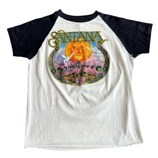 Vintage 70s Santana 1979 Raglan Short Sleeve T-Shirt SZ M