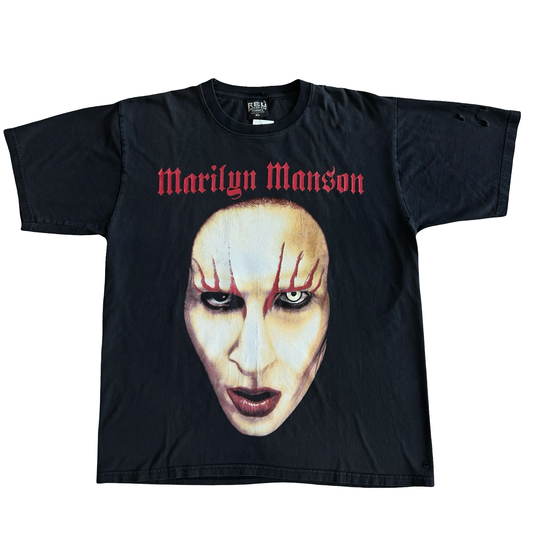 Vintage 90s Marilyn Manson Large Face T-Shirt SZ XL