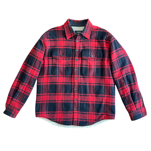 DSquared2 Buffalo Plaid Sherling Lined Flannel SZ M