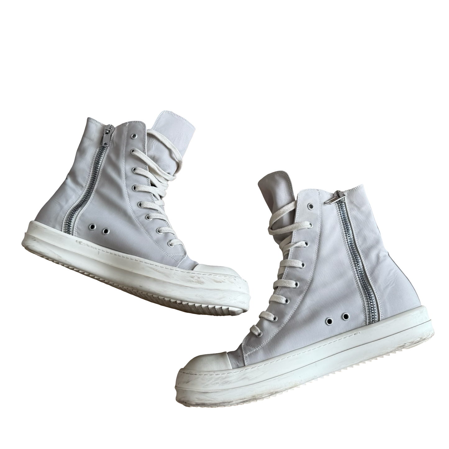 Rick Owens Grey Waxed Canvas Ramones SZ 45