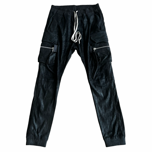 Rick Owens Blistered Lamb Skin Cargo Joggers FW17 SZ 50