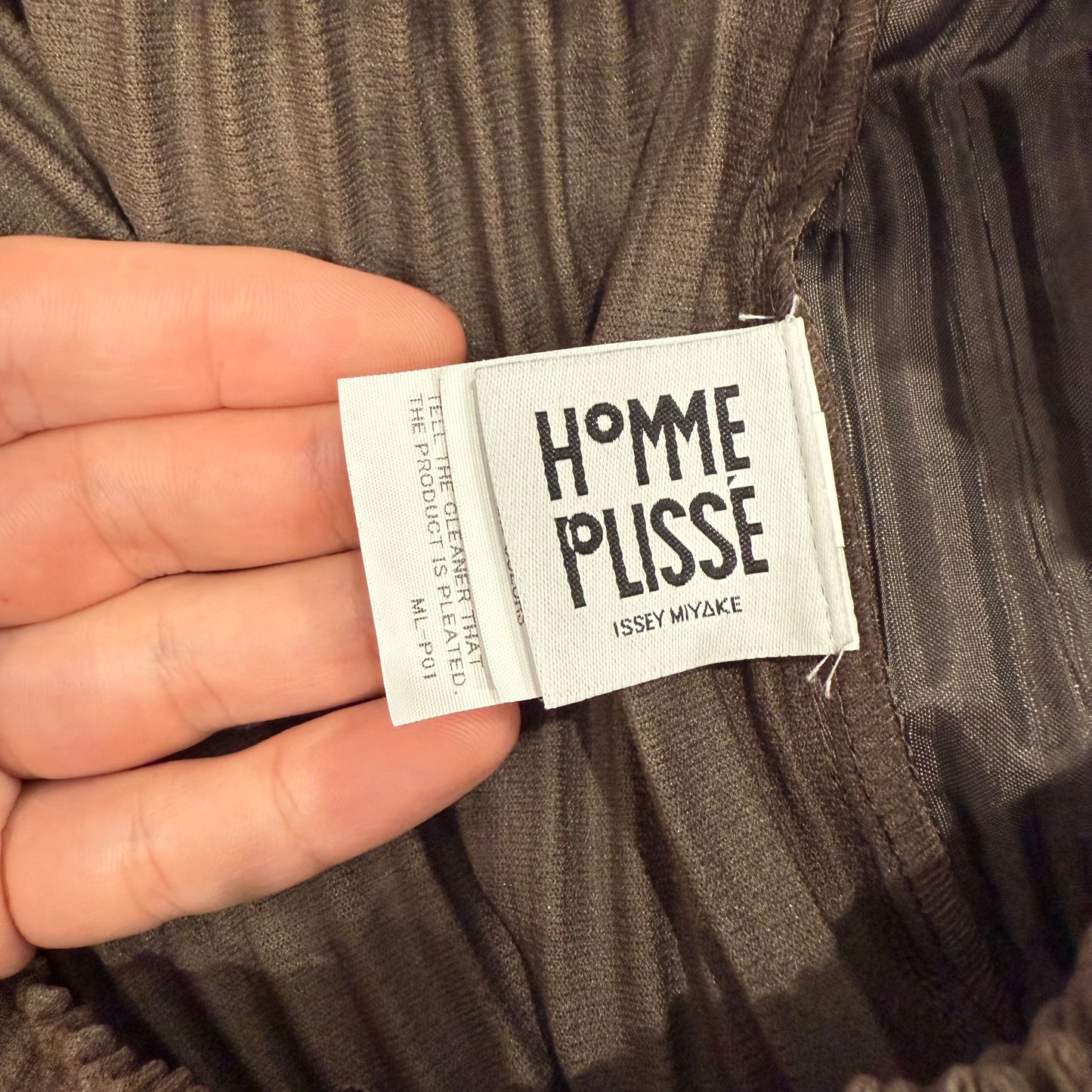 Issey Miyake Homme Brown Plisse Shorts SZ 3