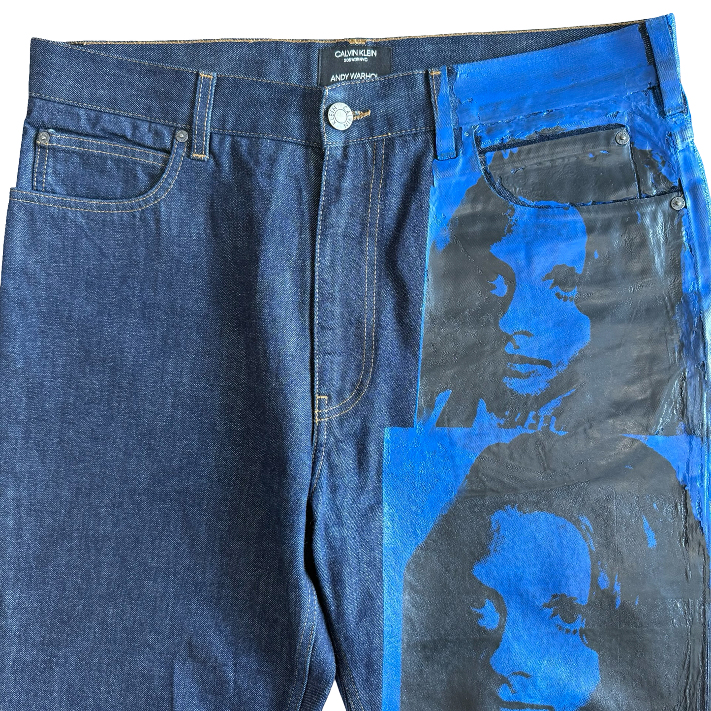 Calvin Klein x Andy Warhol Painted Raw Denim SZ 36
