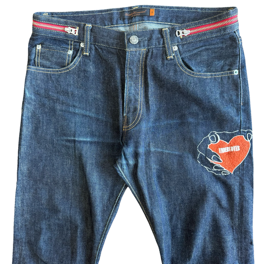 Undercover Zipper/Heart Raw Denim AW07 Sz 3