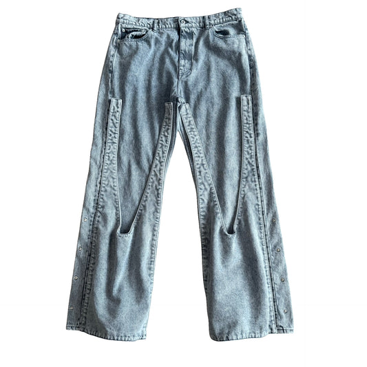 Y/Projects Grey Snap Off Denim SZ 34