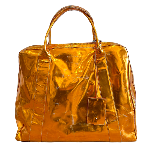 Raf Simon SS09 Orange Metallic Leather Bag