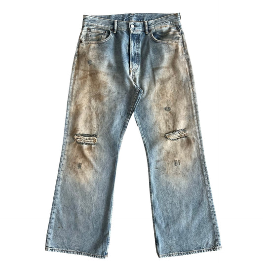 Acne Studios 2021 Distressed Mudwash Denim SZ 34