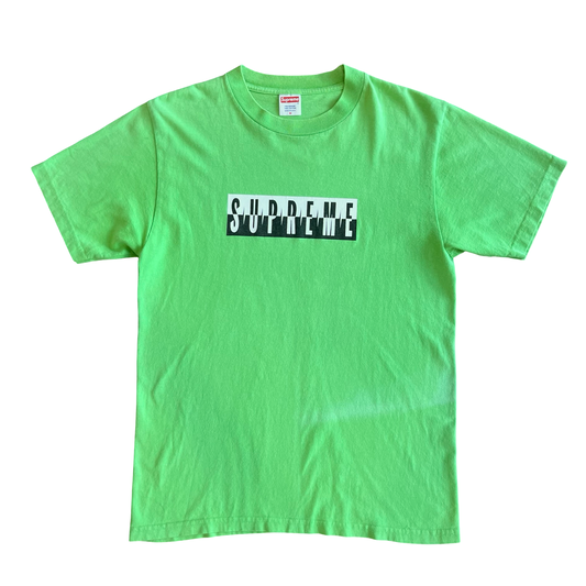 Supreme Green ‘Parental Advisory’ T-shirt AW08 SZ M