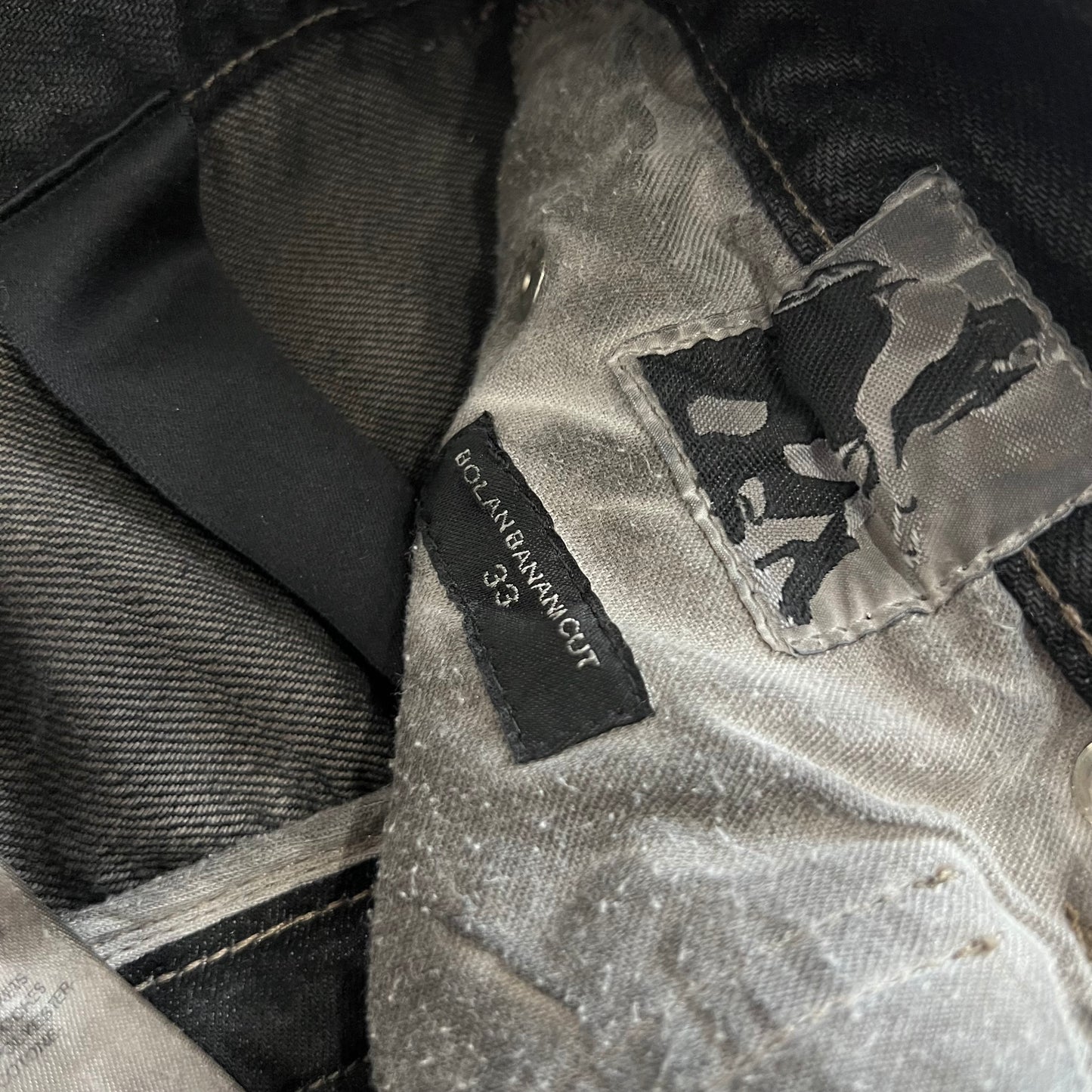 Rick Owens Dark Dust Banana Bolan Denim SZ 33