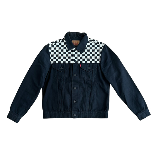 Hysteric Glamour Checkered Selvedge Denim Jacket Sz Large