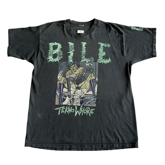 Vintage 90s Bile Tekno Whore Industrial Band T-Shirt Sz XL
