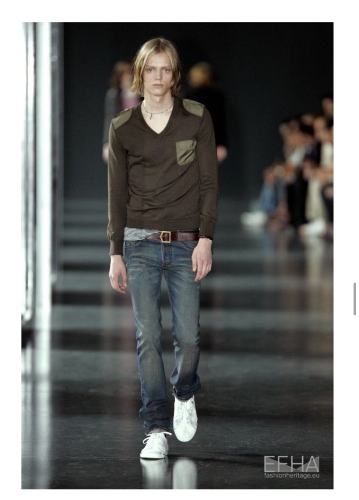 Dior Homme Military V-neck Sweater SS05 Sz 50 – Final Blow