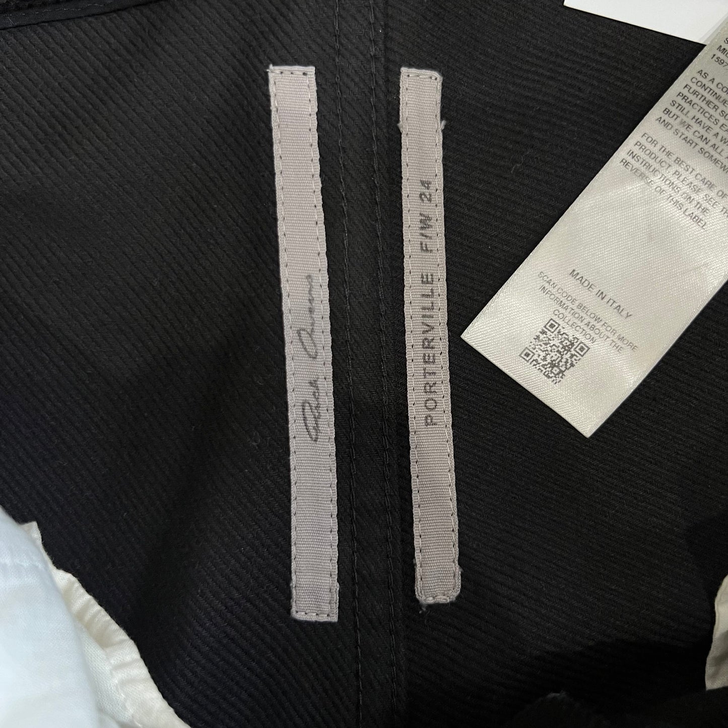 Rick Owens Banana Bolan Triple Black Denim SZ 33