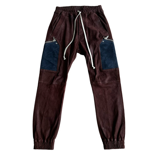 Rick Owens Women's Goat Leather Performa Cargo Jogger FW20 SZ 46