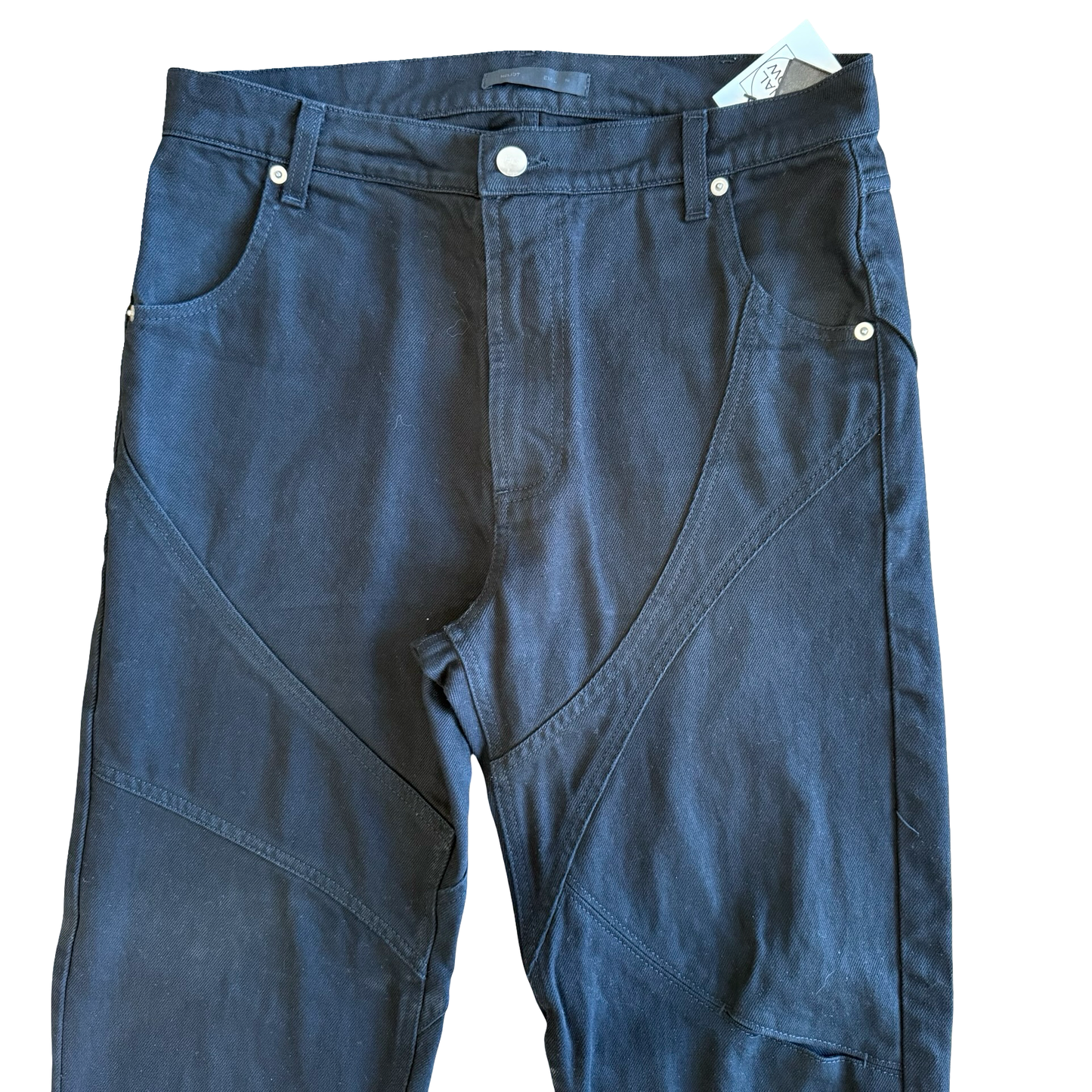 Heliot Emil Laser Cut/Paneled Denim SZ 50