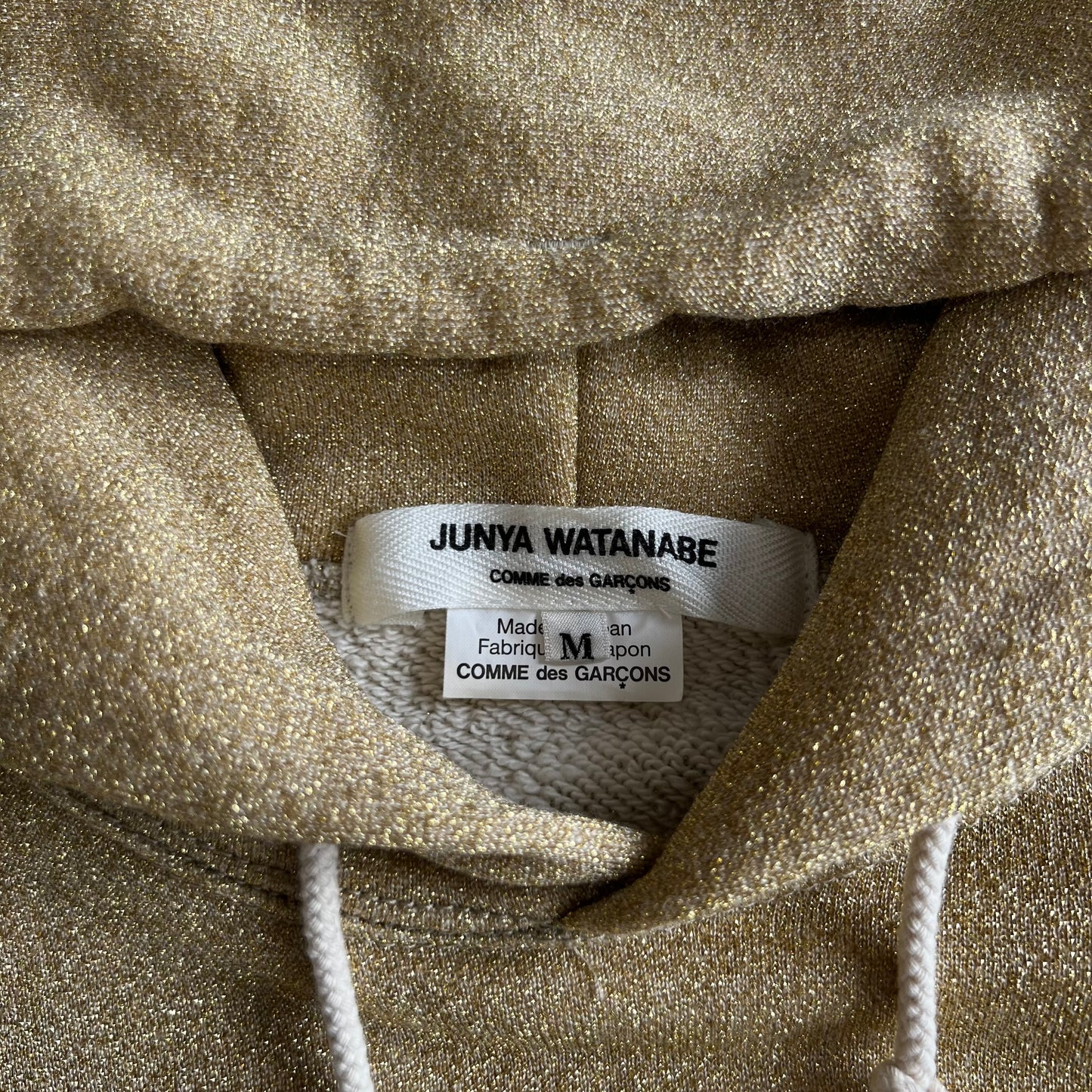 Junya Watanabe Gold Sparkle Hoodie SZ M