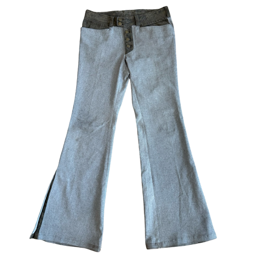 Tornado Mart Suede Trim Flare Denim SZ L