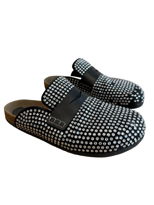 J.W. Anderson Crystal Leather Mules SZ 46