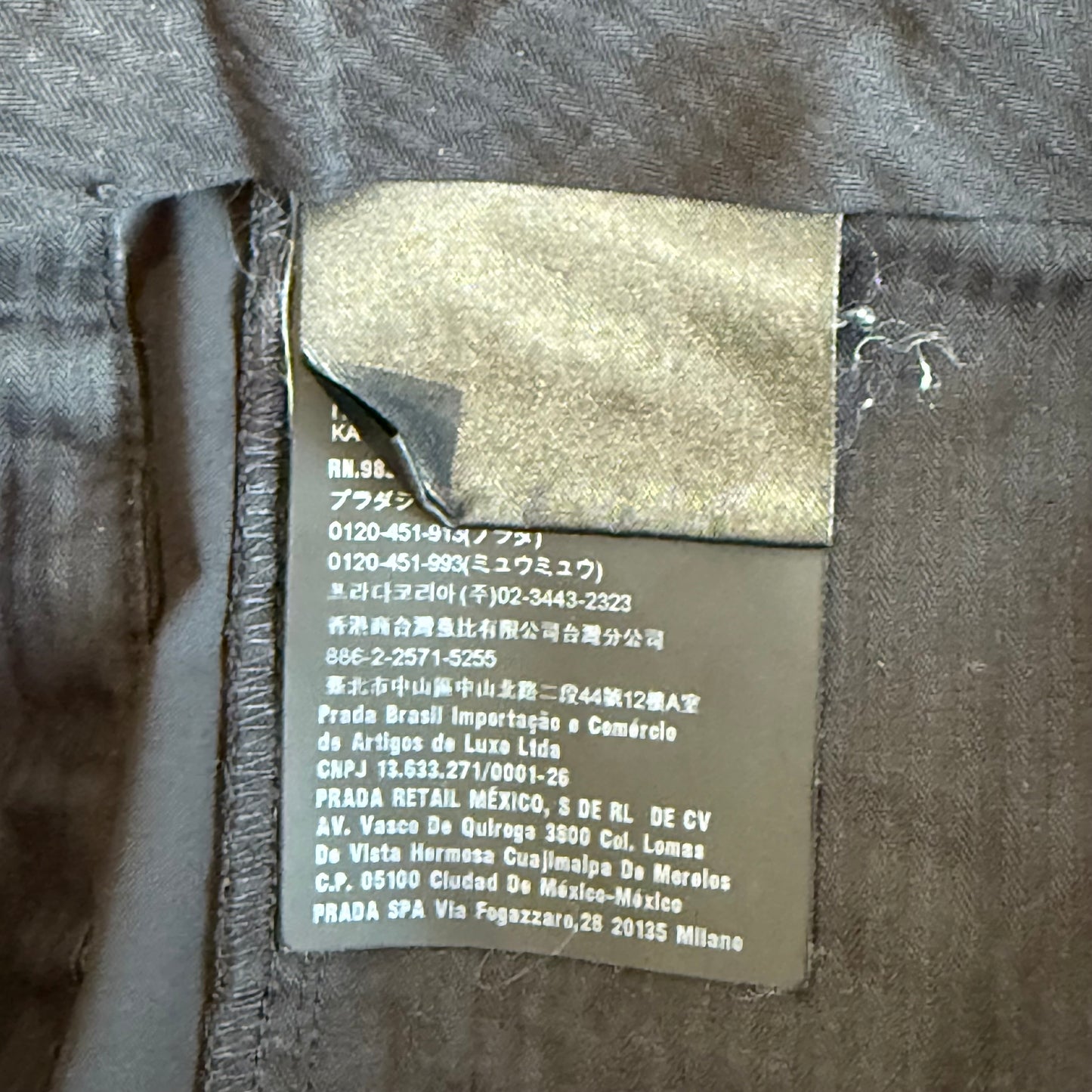 Prada Black Nylon Trousers SZ 52