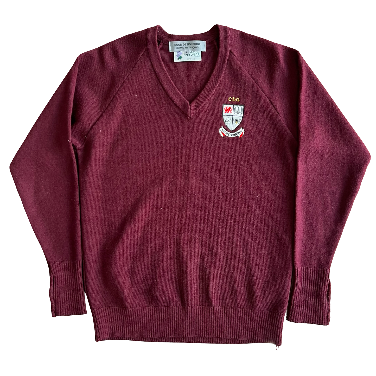 Comme Des Garcons Design Shop Collegiate Crest Sweater SZ L