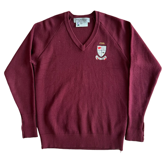 Comme Des Garcons Design Shop Collegiate Crest Sweater SZ L