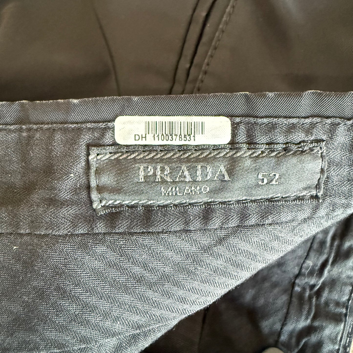 Prada Black Nylon Trousers SZ 52