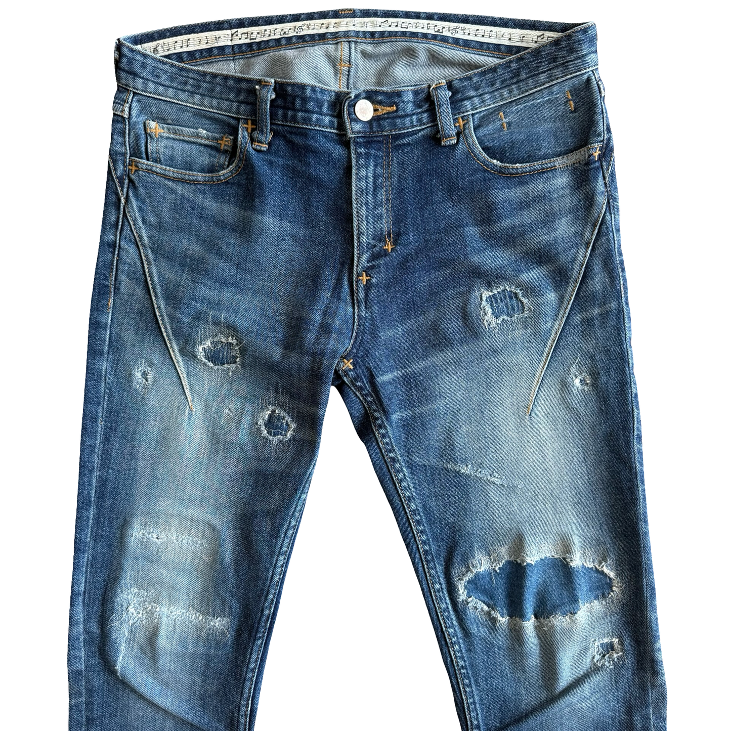 Number (N)ine Repaired Darted Jeans SZ 2