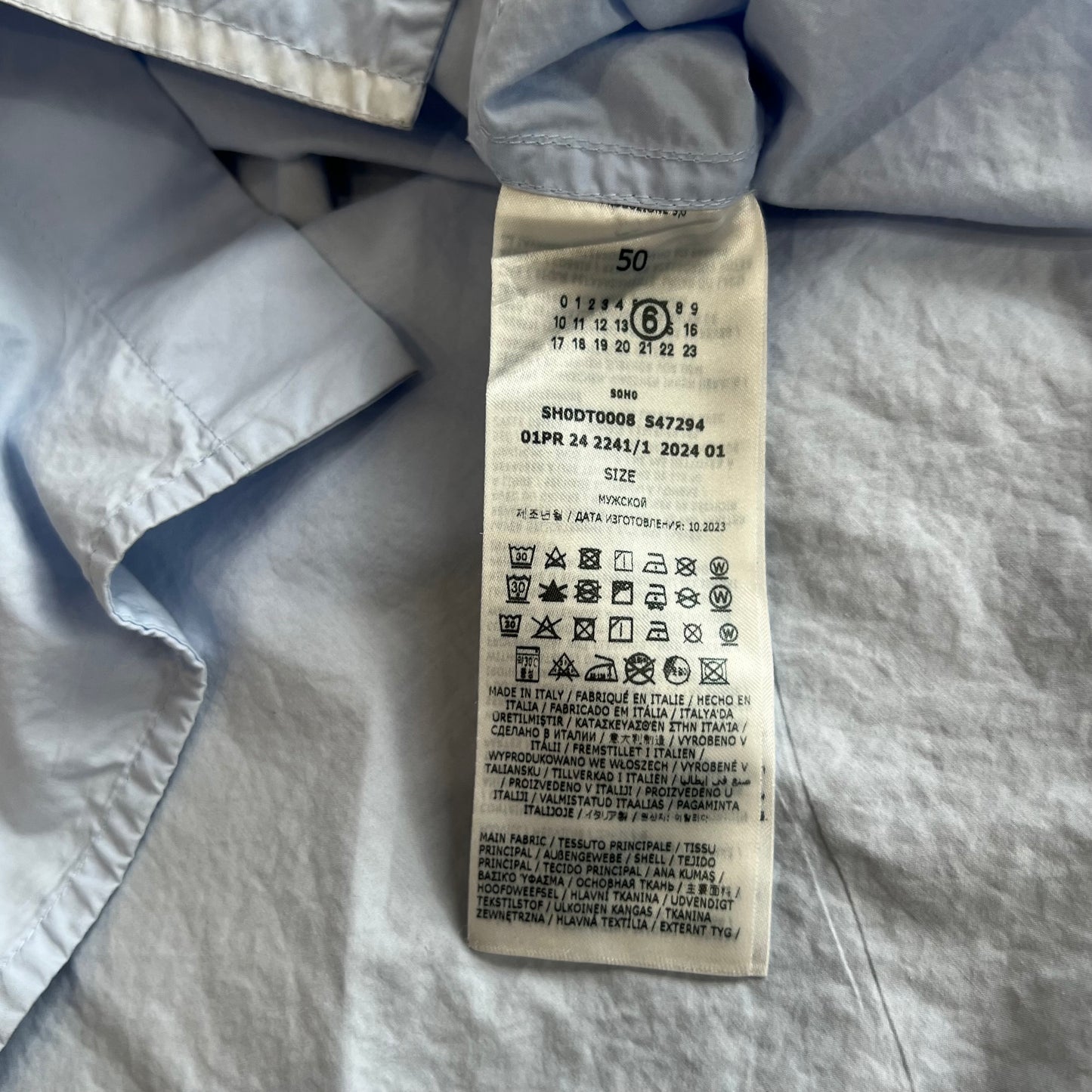 Margiela MM6 Faded Seam Button-up SZ 50