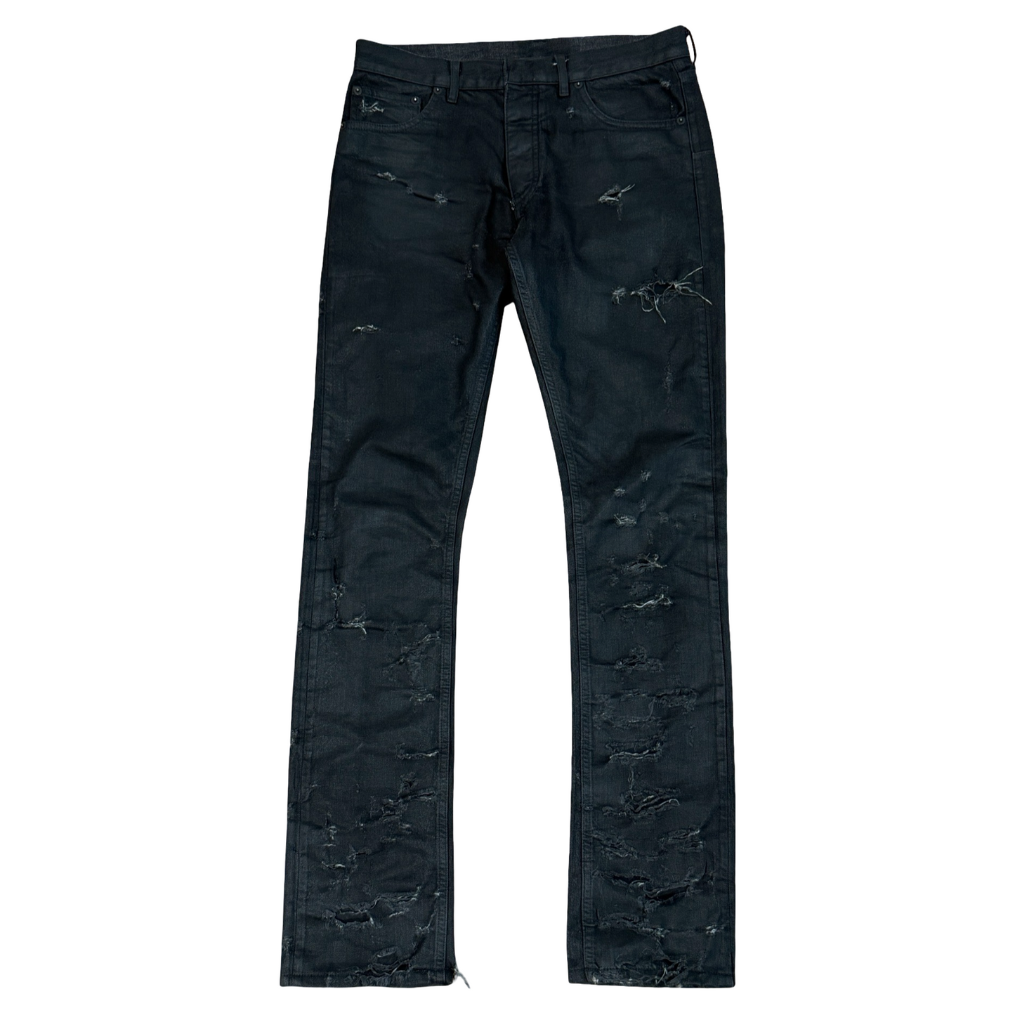 dior homme SS04 爪痕　ジーンズ　デニム　w32 Dior Homme Waxed/Distressed Denim SS04 “Strip” Sz 29 – Final