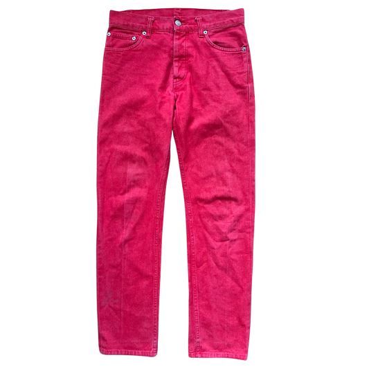 Helmut Lang Brick Red denim 1996
