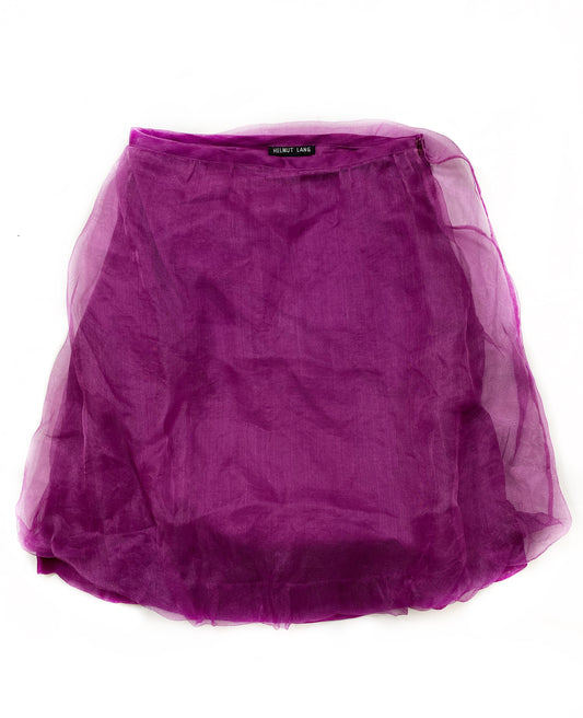 Helmut Lang fuchsia sheer skirt S/S00 38